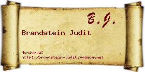 Brandstein Judit névjegykártya