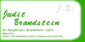 judit brandstein business card